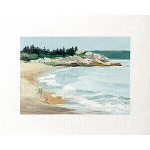 8x10 Maine Original Oil Painting Seascape Coastal Midcoast Impressionist Signed